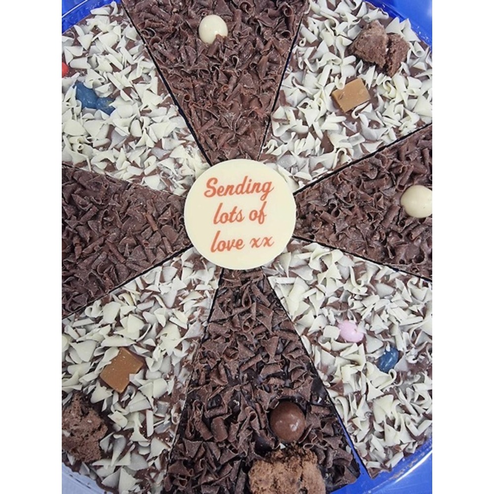 Personalised Chocolate Pizzas are great for birthdays and special occasions.